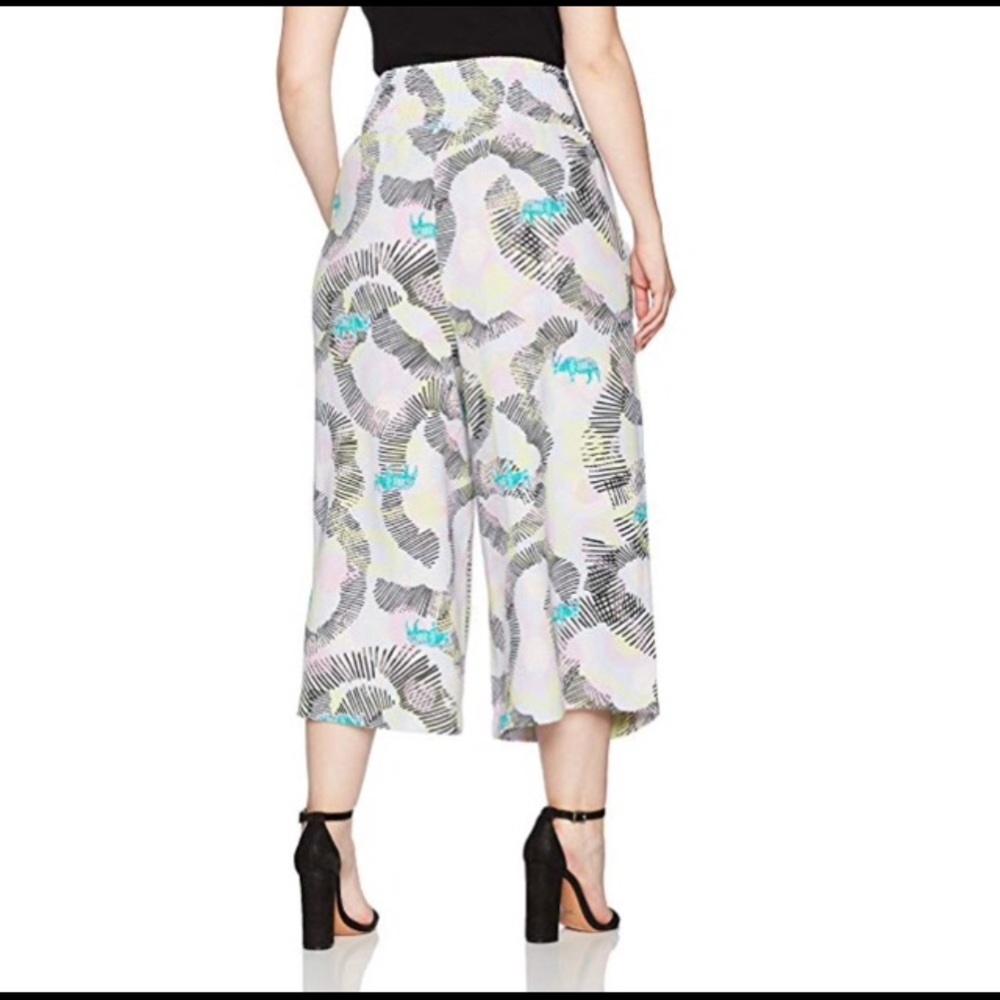 Seven7 | Wide Leg Tie Waist Printed Crop Pant